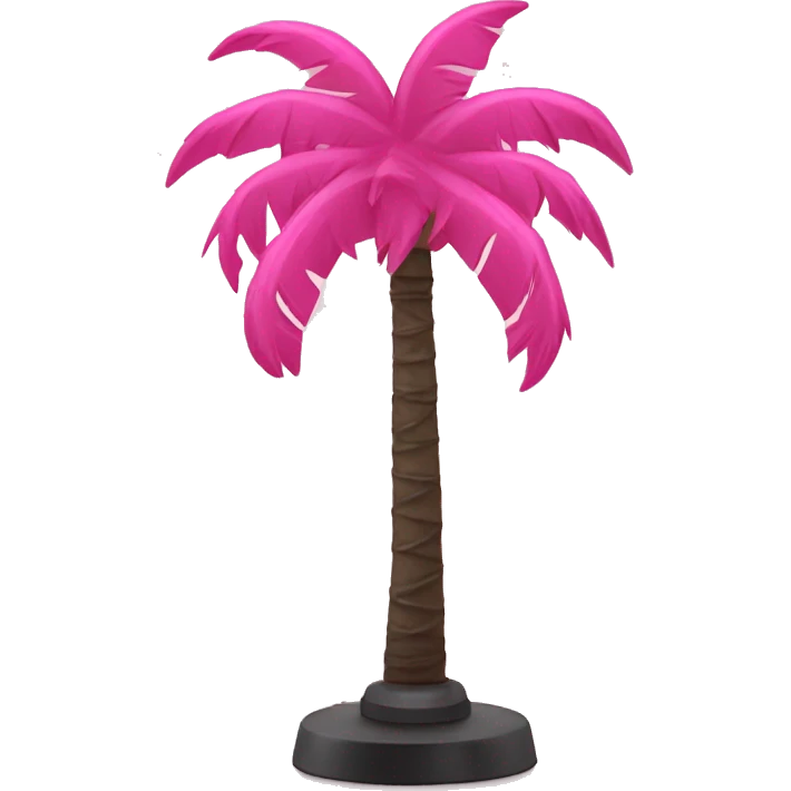 Pink palm tree lamp emoji