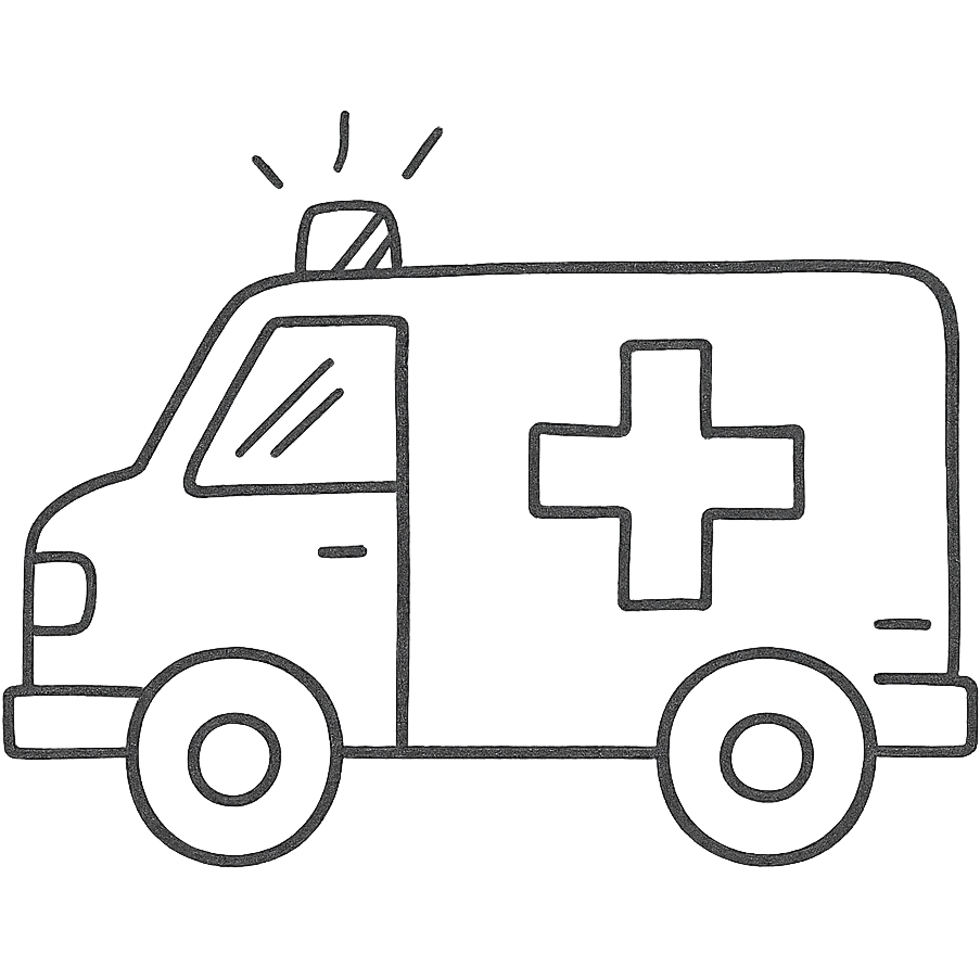 An ambulance is taking you to the hospital emoji