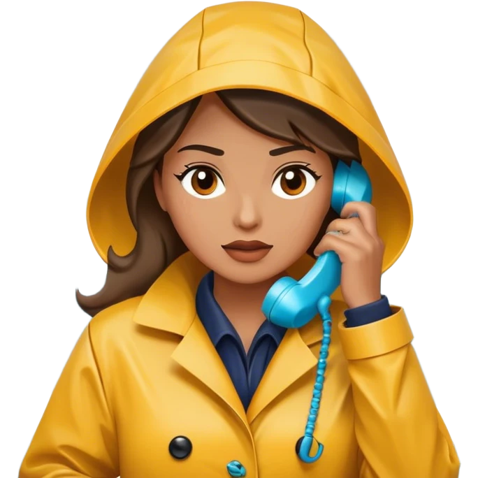 Stormy seas with mom calling emoji