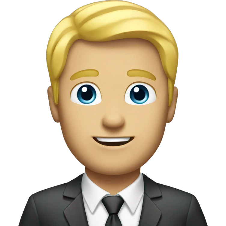 blond sales man emoji