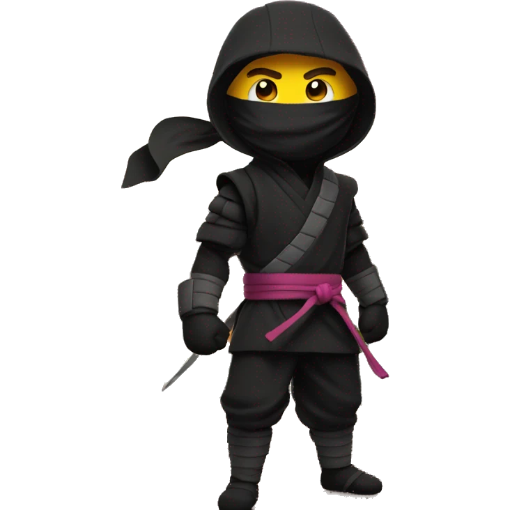 ninja in front of the sunset emoji