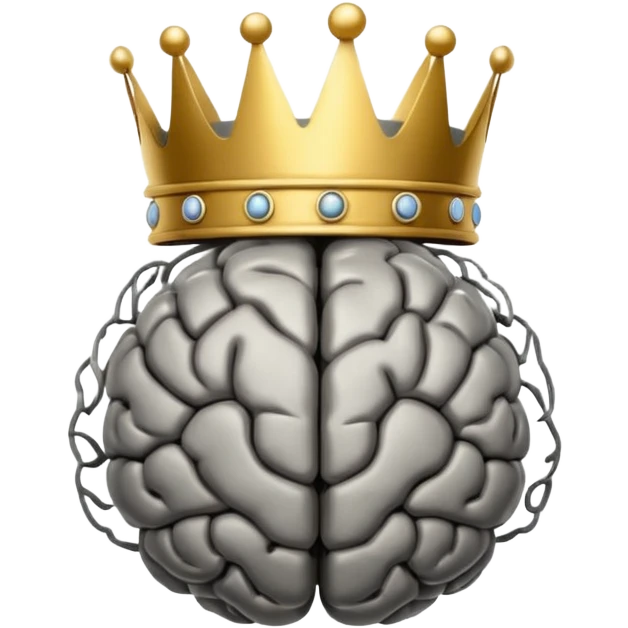 brain with crown emoji
