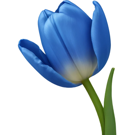 Blue tulip emoji