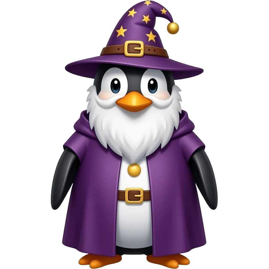 Penguin Wizard emoji