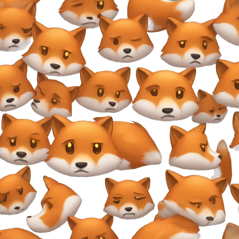 very sad fox emoji