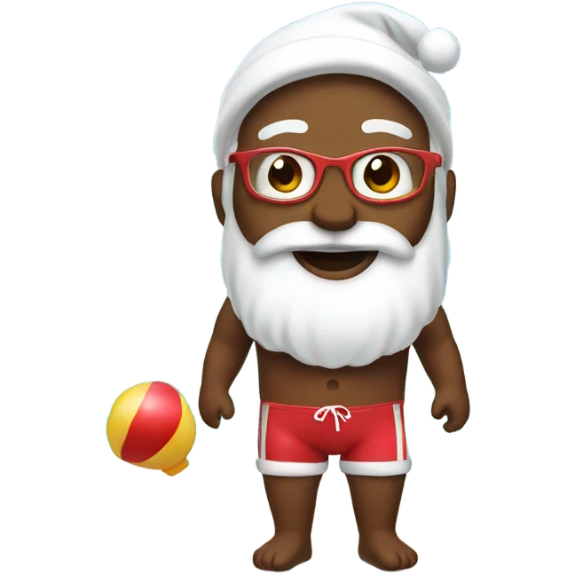 Santa in a bathing suit  emoji