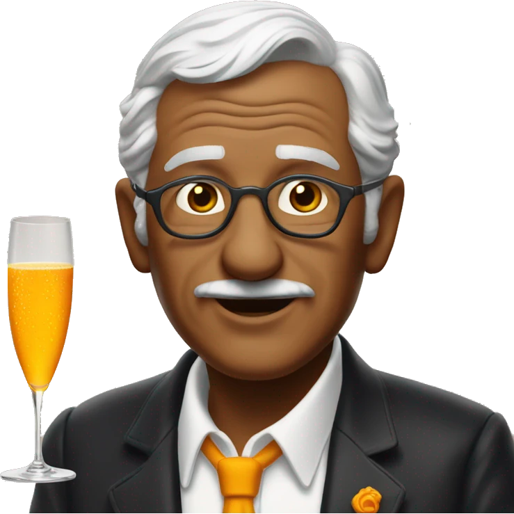 Gramps with veuve clicquot  emoji