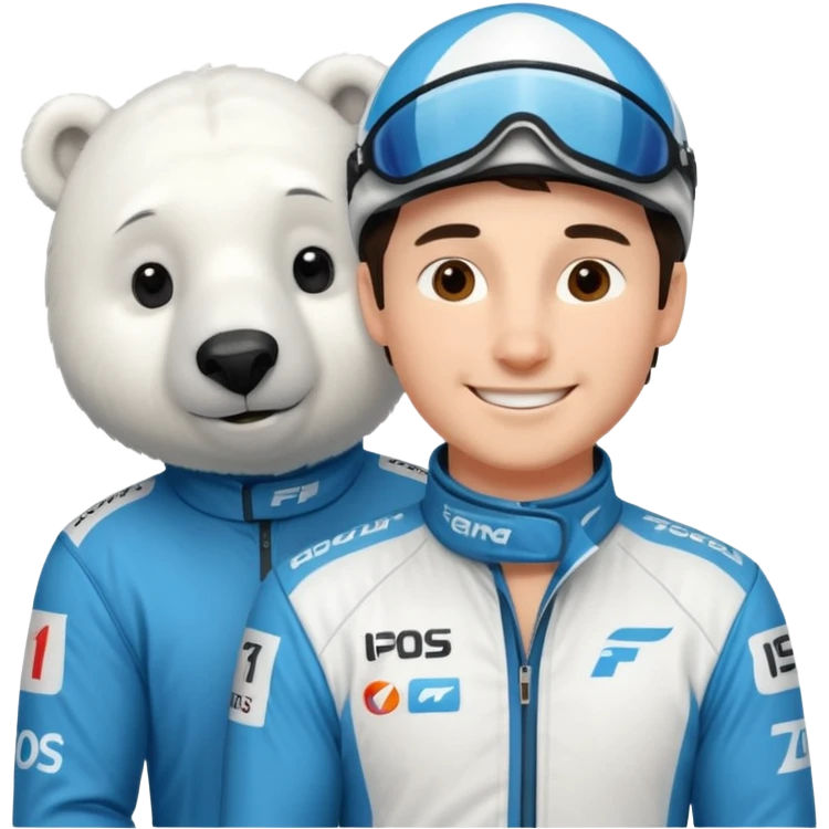 f1 driver polar bear emoji
