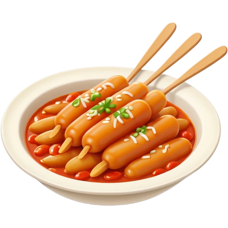 cartoon tteokbokki, cute, playful emoji