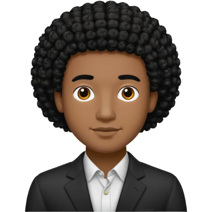 my best friend diego, he's black, square shaped head, curly hair, and nicely build posterior emoji