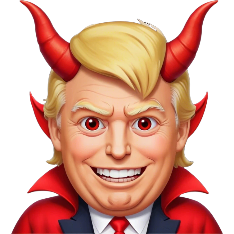 donald trump in devil costume emoji