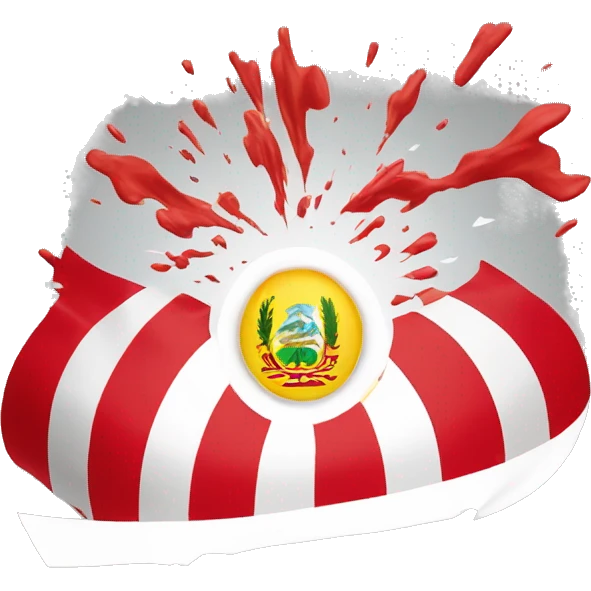 Peru flag explosión emoji