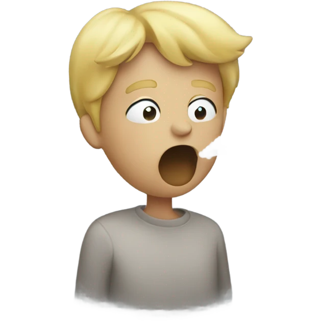 someone blowing air emoji