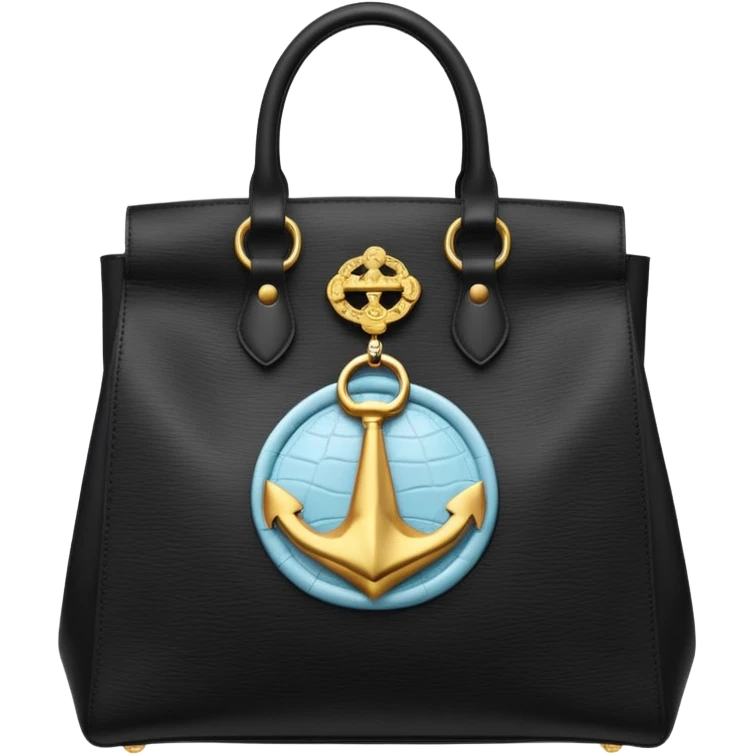 black bag with vivienne westwood logo emoji