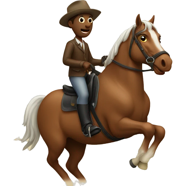 Horse riding a worm emoji