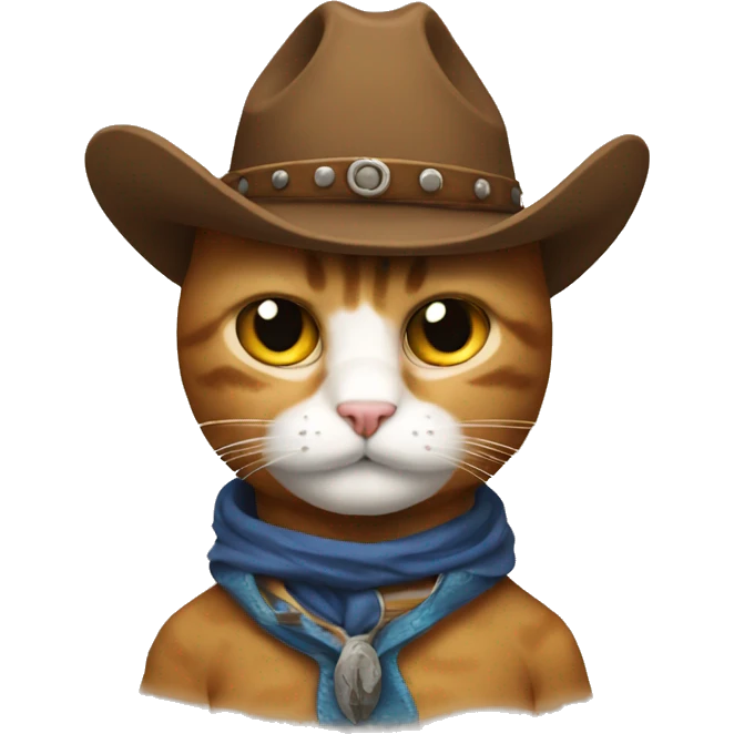 a cowboy cat emoji