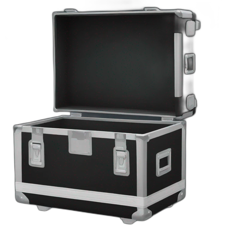 black flightcase open emoji