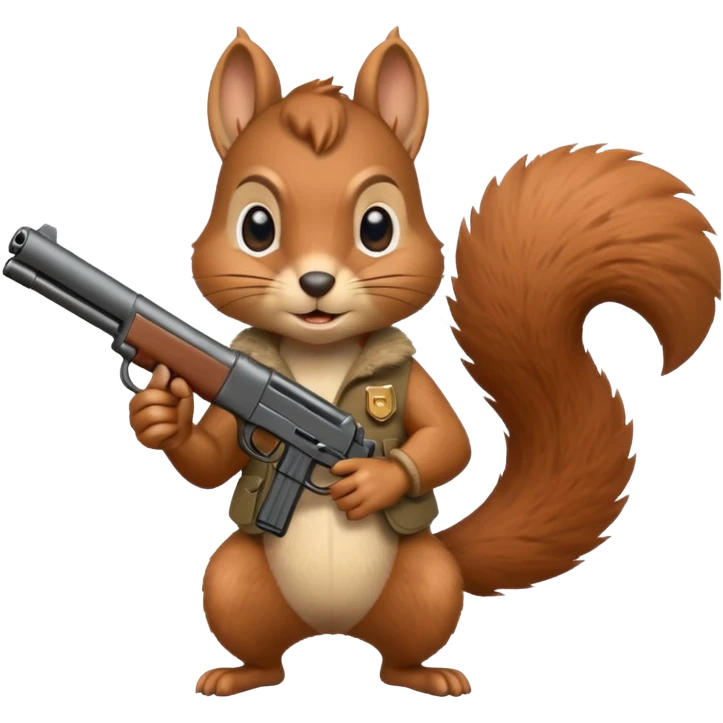 Squirrel with a gun emoji