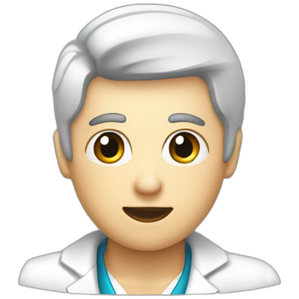 medicos con fonendo y tenciometro colgando en el cuello  emoji