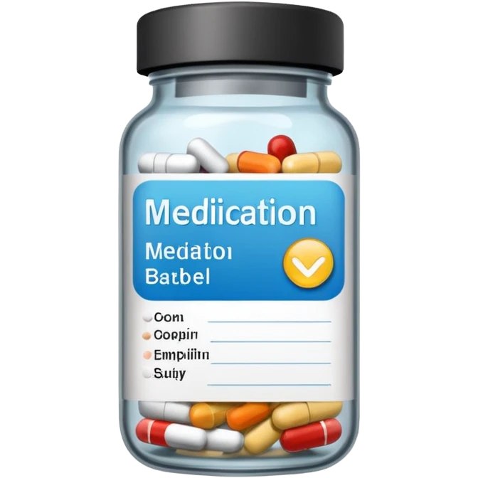 Medication label emoji
