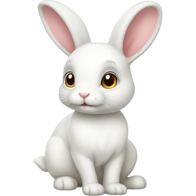 a cute little white couqette rabbit emoji