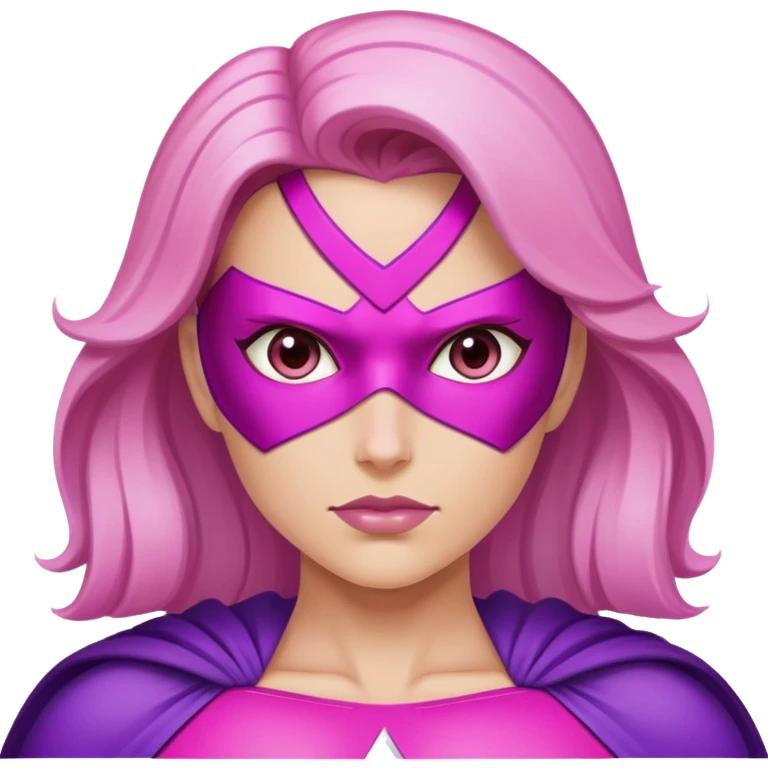 pink violet woman superhero power emoji