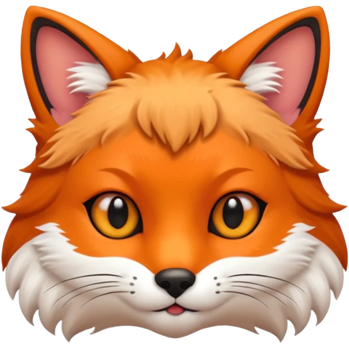 Half fox half cat 🐱🦊 emoji