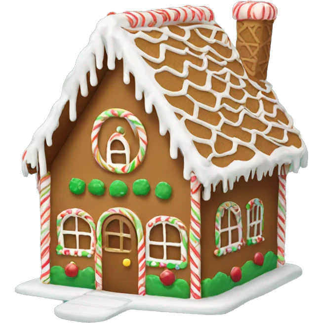 Gingerbread house emoji