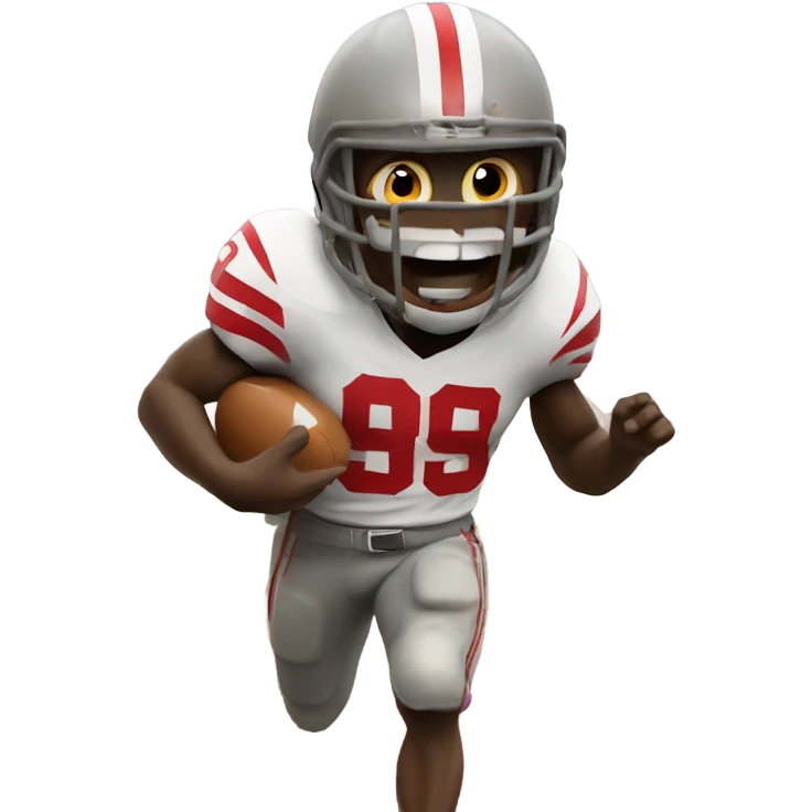 Brutus Buckeye running emoji