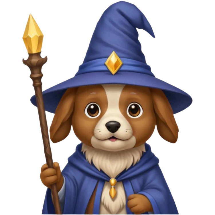Dog wizard emoji
