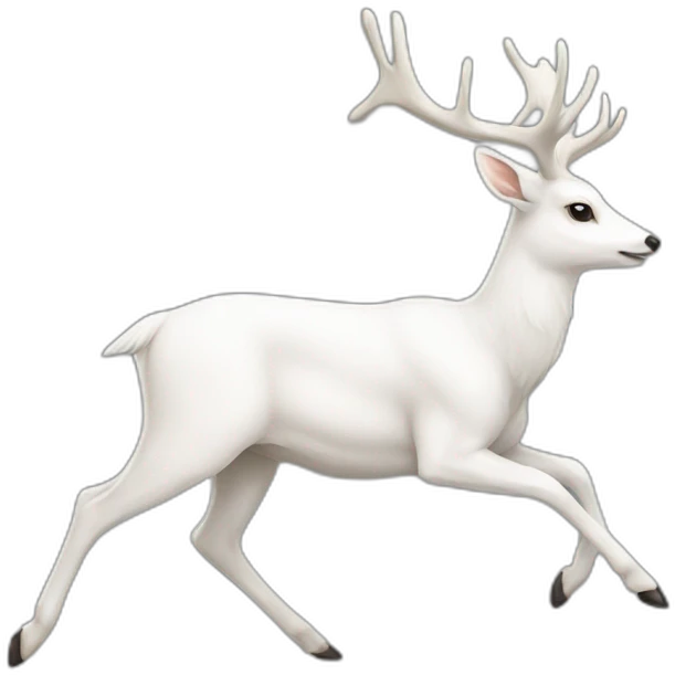Run white deer emoji