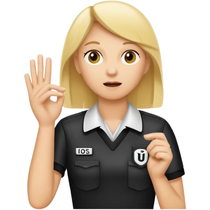blonde sports referee calling time out emoji