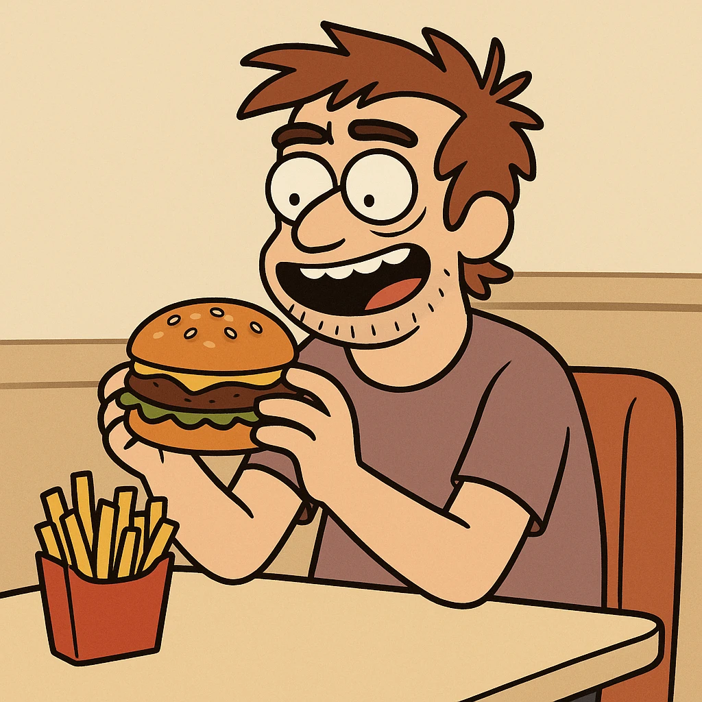 burger and fries emoji