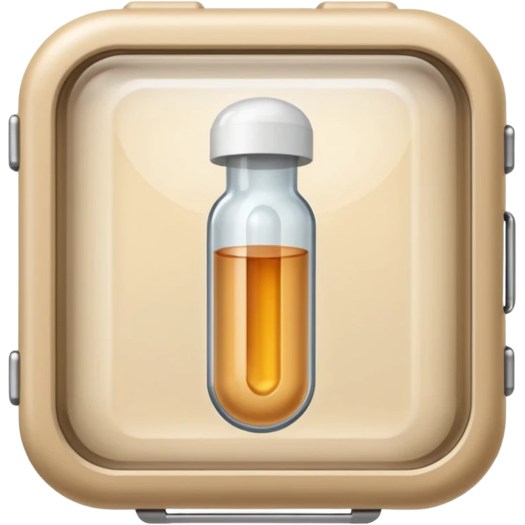medicine capsule in case in nutral colors emoji