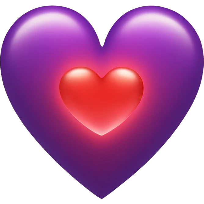 A red glowing heart emoji