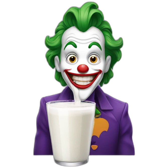 Joker drinking milk emoji