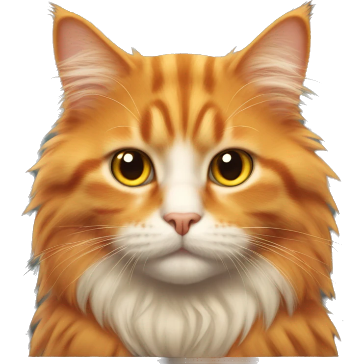 Fluffy orange cat emoji