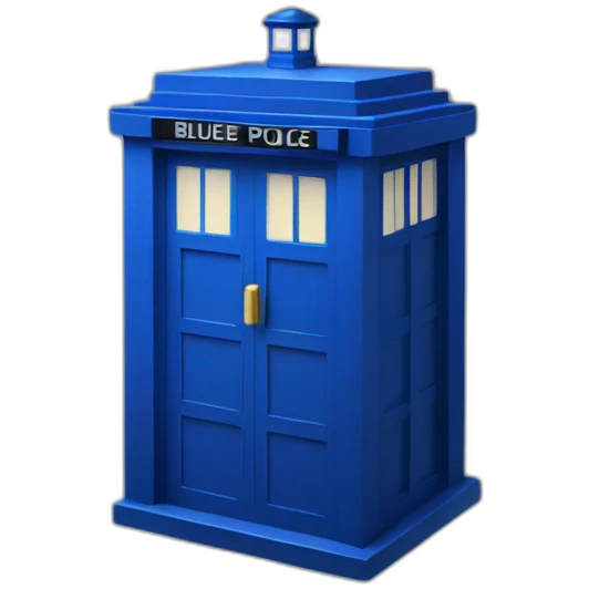 Blue police call box emoji