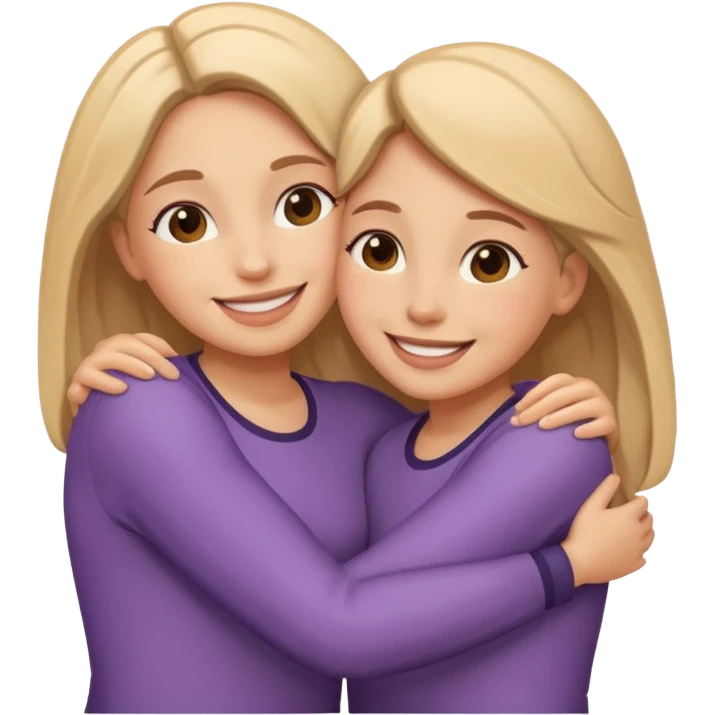 Hugging sister love emoji