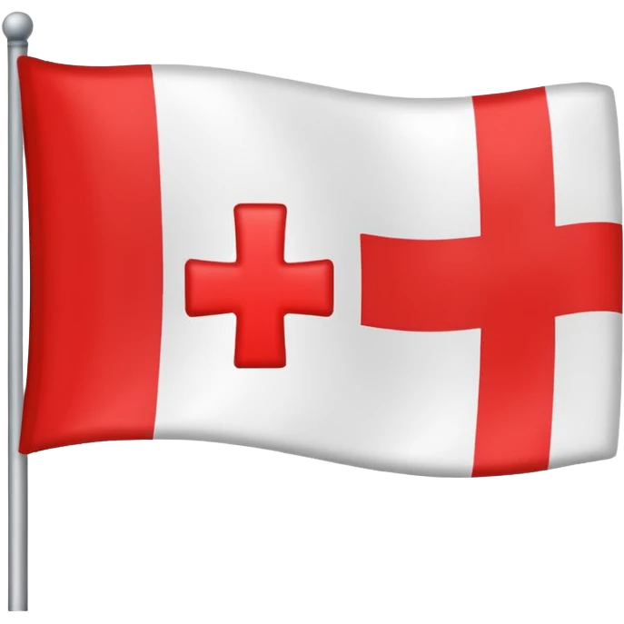 Flag red background red cross emoji