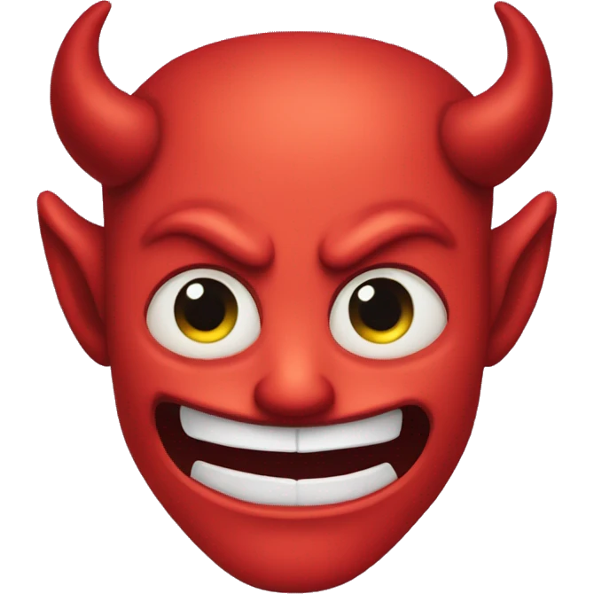 flat colour devil face emoji