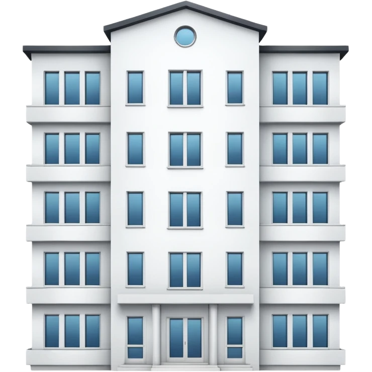 apartment building white emoji