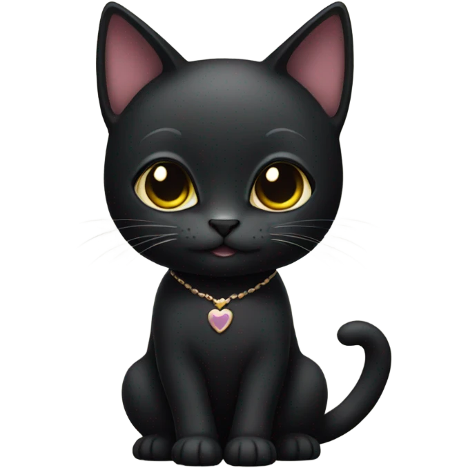 Black cat wearing dress emoji