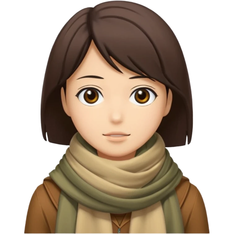 Mikasa acremen with scarf emoji emoji
