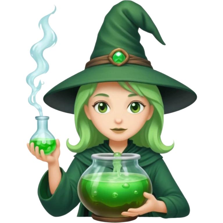 green witch cooking potion emoji