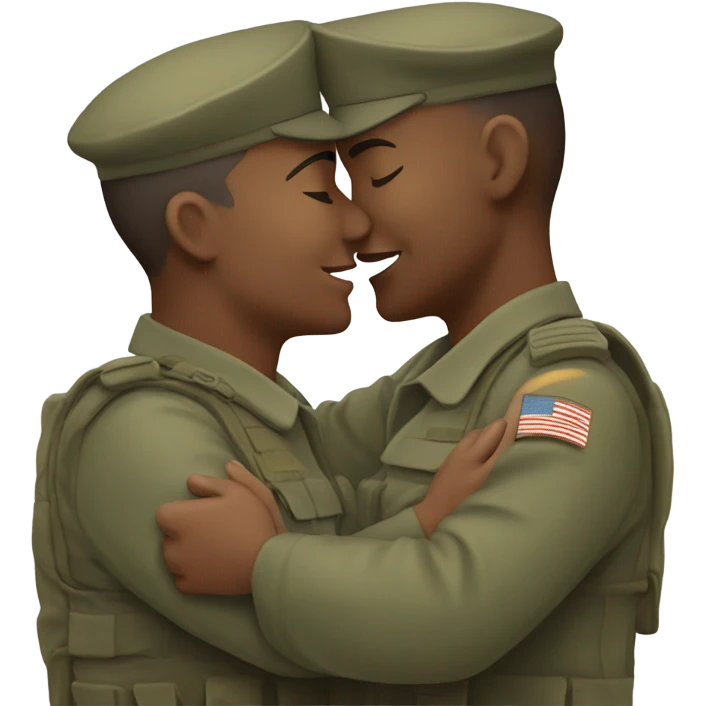 Soldiers kissing  emoji