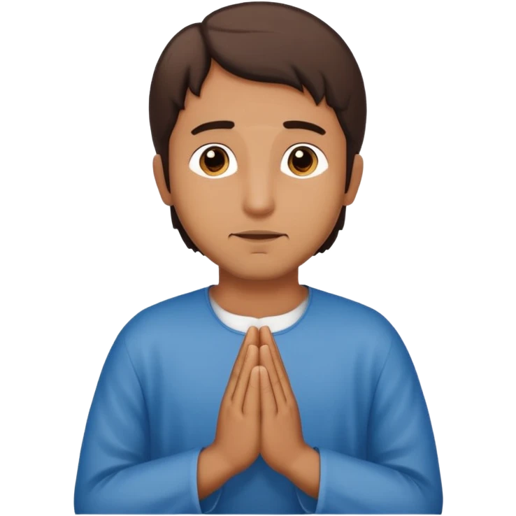 Pakistani man praying to Jesus  emoji