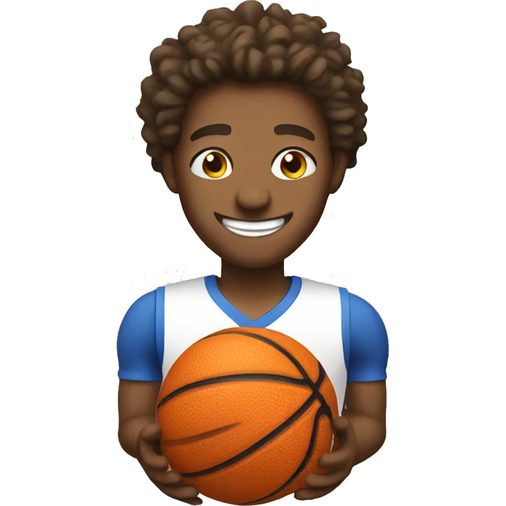 Basket ball smiling emoji