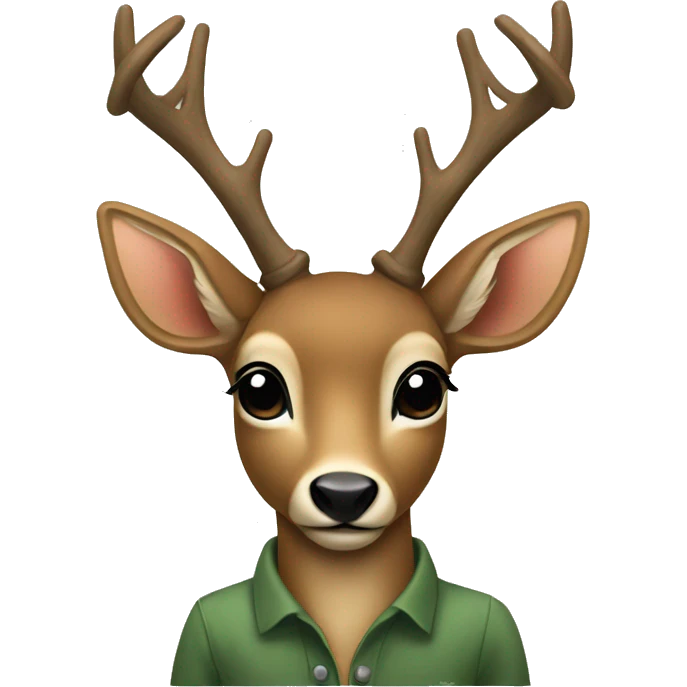 a deer painting a canvas  emoji