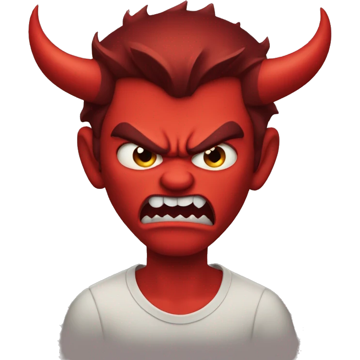 Angry devil emoji
